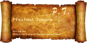 Pfeifauf Tessza névjegykártya
